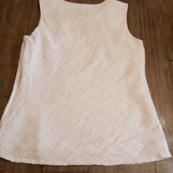 Shell/tank Sherry Taylor Collections, Medium, cream with dark Mustard plaid - Picture 7 of 7